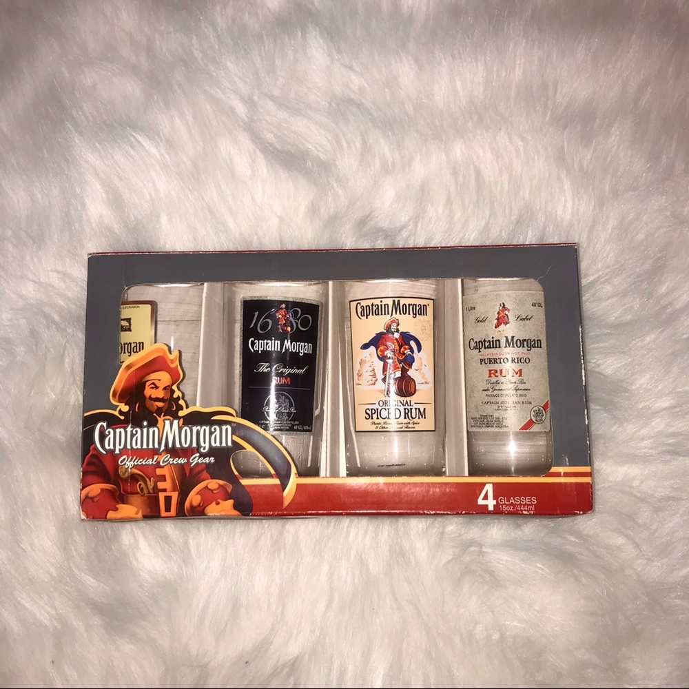 4 Captain Morgan Glasses